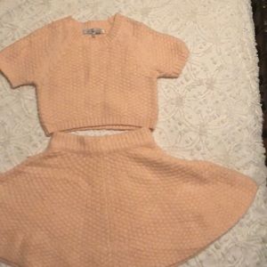 Lovers and friends knit skirt and shirt set